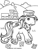 A coloring page of my little pony